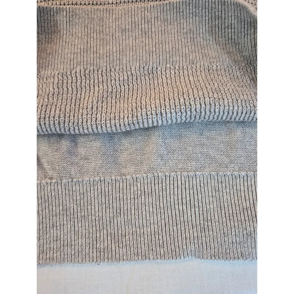 Banana Republic Mens 100% Supima Cotton Textured Knit Hoodie Heathered Gray L